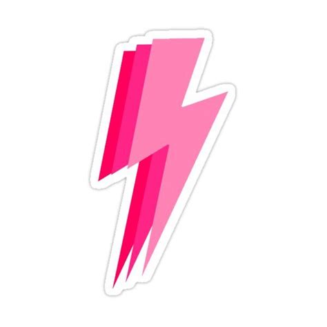 3 Pink Lightning Bolt Sticker By Gdm123 Preppy Wall Collage Preppy