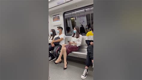 Girl In High Heels On The Subway Youtube