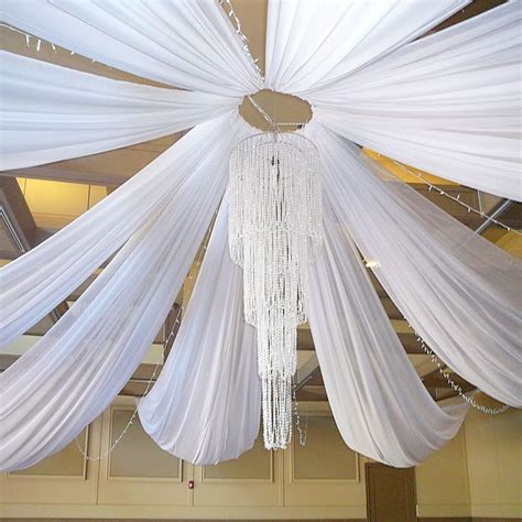 Buy Mokohouse White Ceiling Drapes For Weddings 6 Panels 5ftx10ft