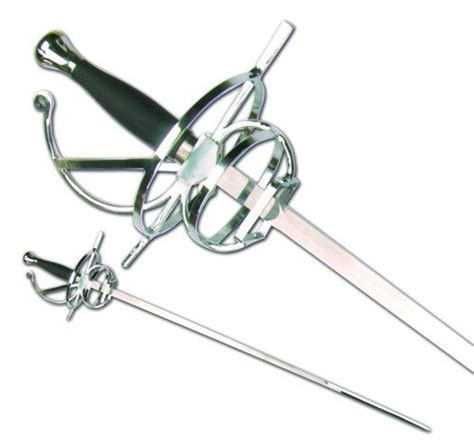 Renaissance Rapier Fencing Sword W Swept Hilt Guard
