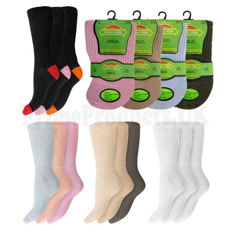 Ladies Extra Wide Diabetic Gentle Grip Socks Prime Products