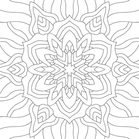 Seamless Abstract Mandala With Decorative Elements On White Background