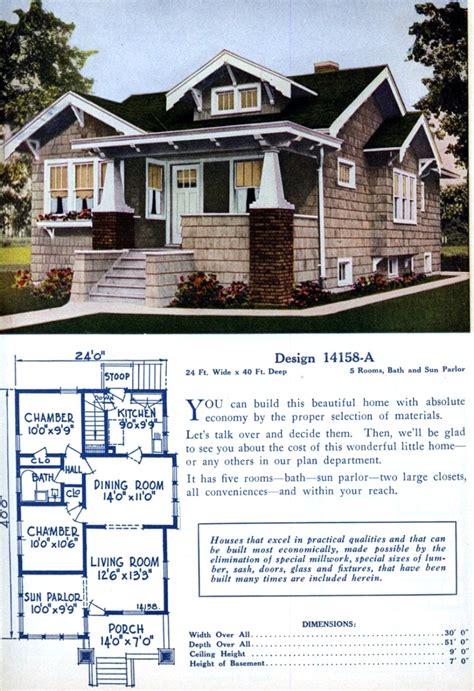 Mod The Sims 1920s Vintage Home Design 1 Story Craftsman Bungalow