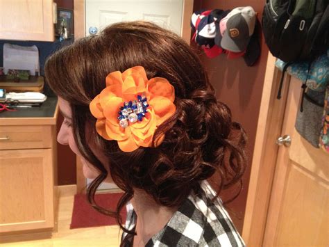 Then i took kitchen scissors and made fringes all around. Homecoming hair by me! | Homecoming hairstyles, Hair ...