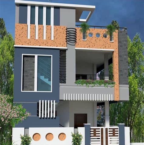 Modern Indian House Front Elevation Designs Photos