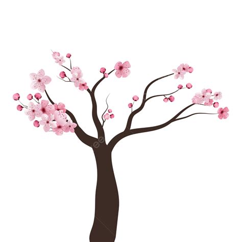 Cherry Blossom Tree Vector Hd Png Images Cherry Blossoms Pink Tree