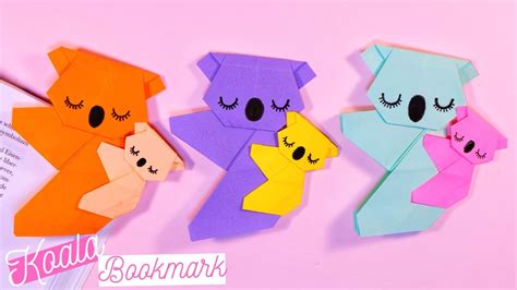 How To Make Origami Bookmark Koala Easy Bookmark Step By Step Youtube