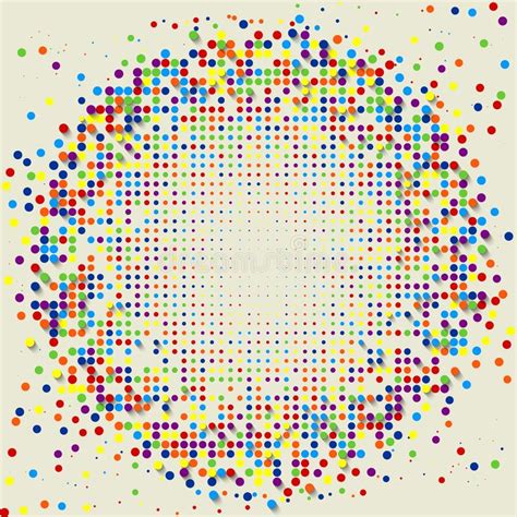 Frame Of Colored Circles Of Different Sizes Stock Vector Illustration