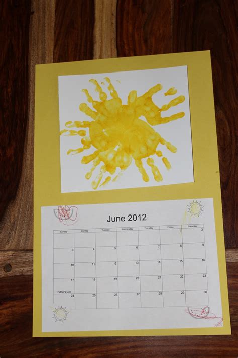June Calendar Preschool Sun Craft School Mdo Ideas Pinterest