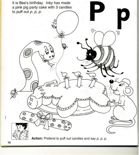 Jolly Phonics Letter P Colouring Sheets Barry Morrises Coloring Pages