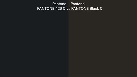 Pantone 426 C Vs Pantone Black C Side By Side Comparison