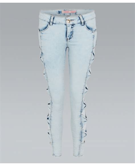krisp lace and bow side skinny jeans new in from krisp clothing uk