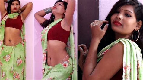Saree Lover Pinki Tiwari Saree Video Shoot Part Youtube