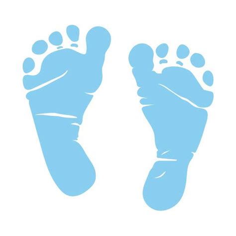 Baby Boy Blue Footprints Eps Svg Dxf And 1 Png Vinyl Etsy