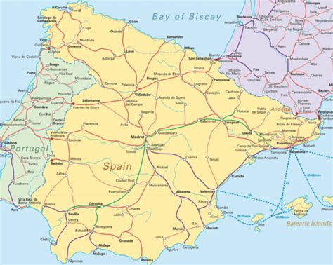 Portugal is the westernmost country of europe and is one of the top 20 most visited countries of the world. Map Of France Spain And Portugal France Map Spain Road ...