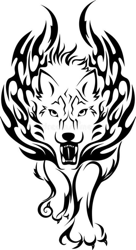 Fire Wolf Stock Vector Illustration Of Head Fang Danger 7262696