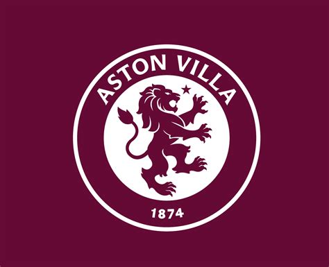 Aston Villa Club Logo Symbol White Premier League Football Abstract