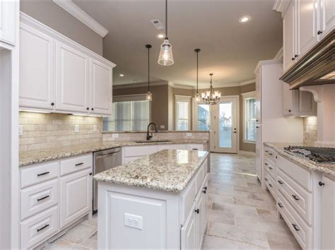 Don't forget to download this kitchen floor tile ideas with white cabinets for your home improvement reference, and view full page gallery as well. Spacious white kitchen with light travertine backsplash ...