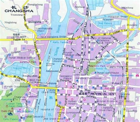 Changsha Map City Of China Map Of China City Physical Province Regional