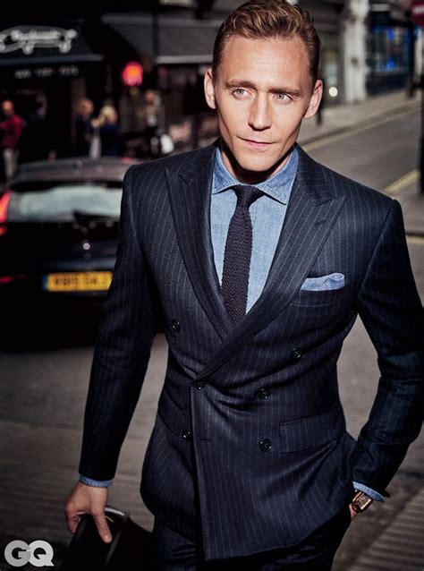 Tom hiddleston's latest bond audition? Tom Hiddleston Suits Up for GQ Shoot, Talks 'Crimson Peak'