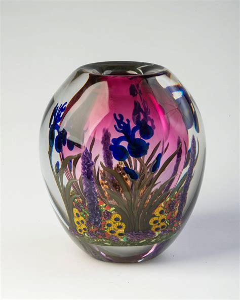 Chris Heilman Art Glass Vase Feb 20 2020 Casco Bay Auctions In Me