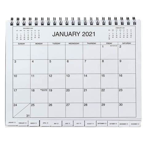 Printable 2021 Annual Calendar With Boxes