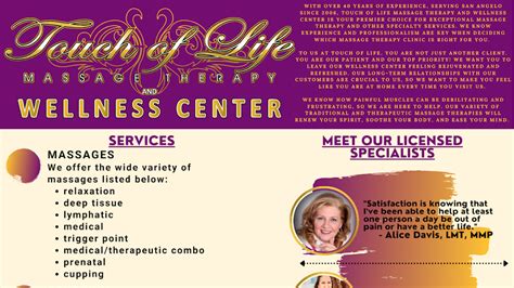 Touch Of Life Massage Therapy And Wellness Center Massage Therapists In San Angelo