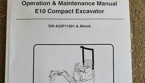 Bobcat E10 Mini Excavator Operators Manual - SPS Parts