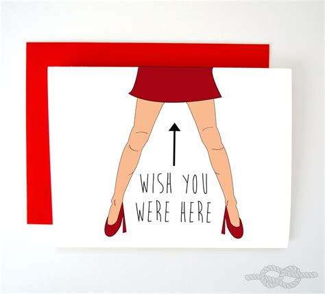 Funny Naughty Card Birthday Card I Miss You Card By Knottycards