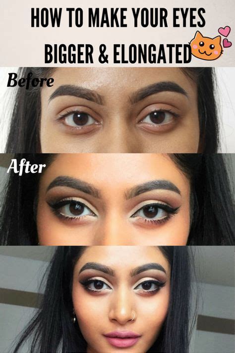 How To Make Your Eyes Look Bigger And Elongated Big Eyes Makeup Makeup For Round Eyes