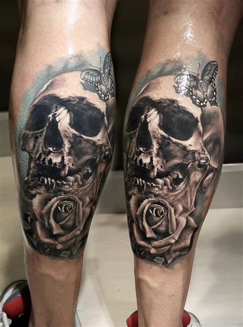 15 Skull Leg Tattoos