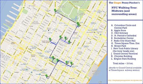Walking Map Of Manhattan