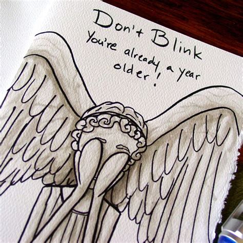 Doctor Who Birthday Card Weeping Angel Dont Blink Etsy