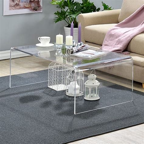Modern Clear Acrylic Coffee Table Bed Bath And Beyond 8407290