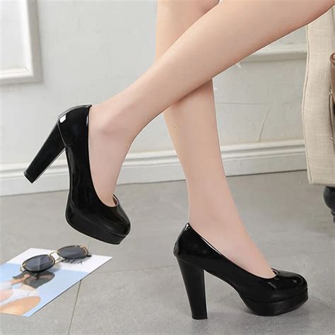 Plus Size 42 Women Dress Shoes Super High Heels Ol Office Lady Shoes