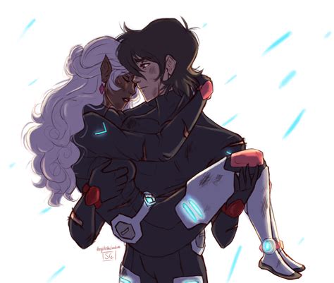 Keith Carrying Princess Allura In His Arms From Voltron Legendary