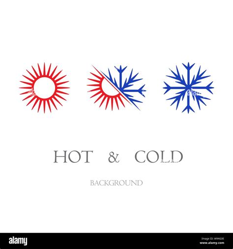 Sun And Snowflake Symbols Isolated On White Background Stock Vector
