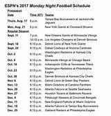 Espn Monday Night Football Schedule Pictures
