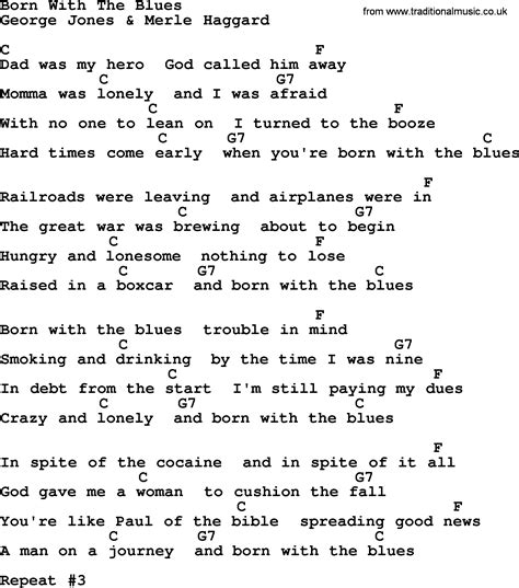Born With The Blues By Merle Haggard Lyrics And Chords