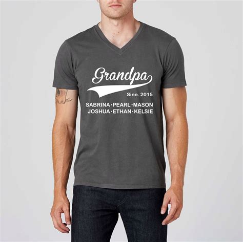 Personalized Grandpa Shirt Custom Shirt For Grandfather Etsy