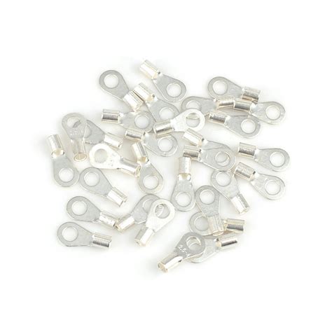 30pcs Ot25 4 Ring Terminals Non Insulated Crimp Electrical Wire