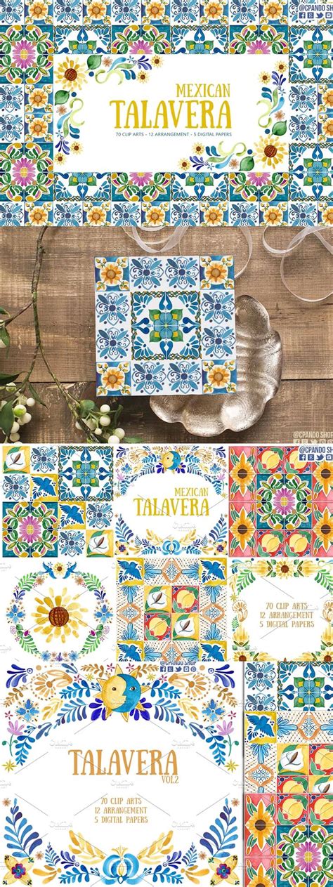 Talavera Mexican Fiesta Clipart