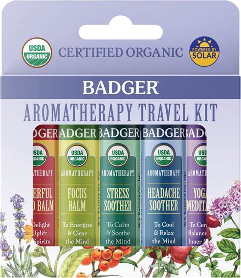 Badger Aromatherapy Balm Stick Variety Pack Certified Organic Cheerful Mind