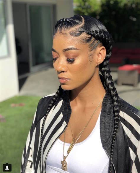 2 french braids african american hair