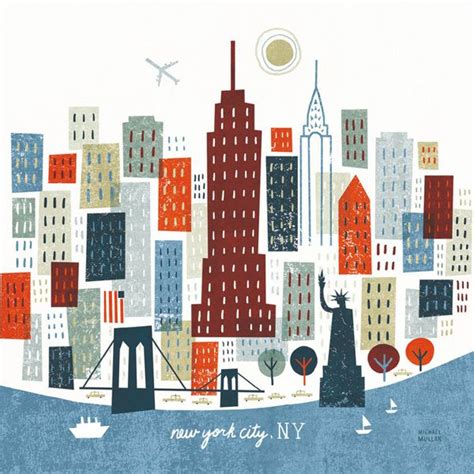Whimsical Us Cityscapes By Michael Mullan Via Behance City Art