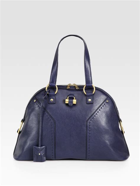 The official saint laurent instagram account. Saint Laurent Ysl Large Muse Handbag in Blue - Lyst