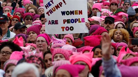 Womens Anti Trump March Clogs Washington Streets