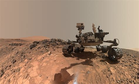 Looking Up At Mars Rover Curiosity In Buckskin Selfie NASA
