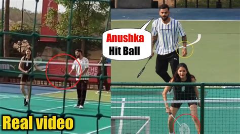Virat Kohli And Anushka Sharma Playing Badminton Fans Crazy Reaction