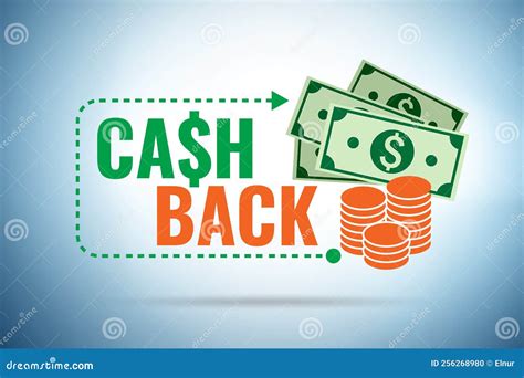 Cash Back Concept of Money Returning To Customer Stock Illustration